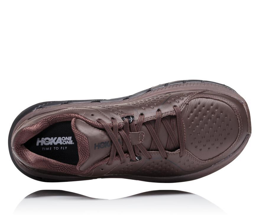 Tenis Hoka One One Hombre Marrom - Gaviota Cuero - TLRX21406